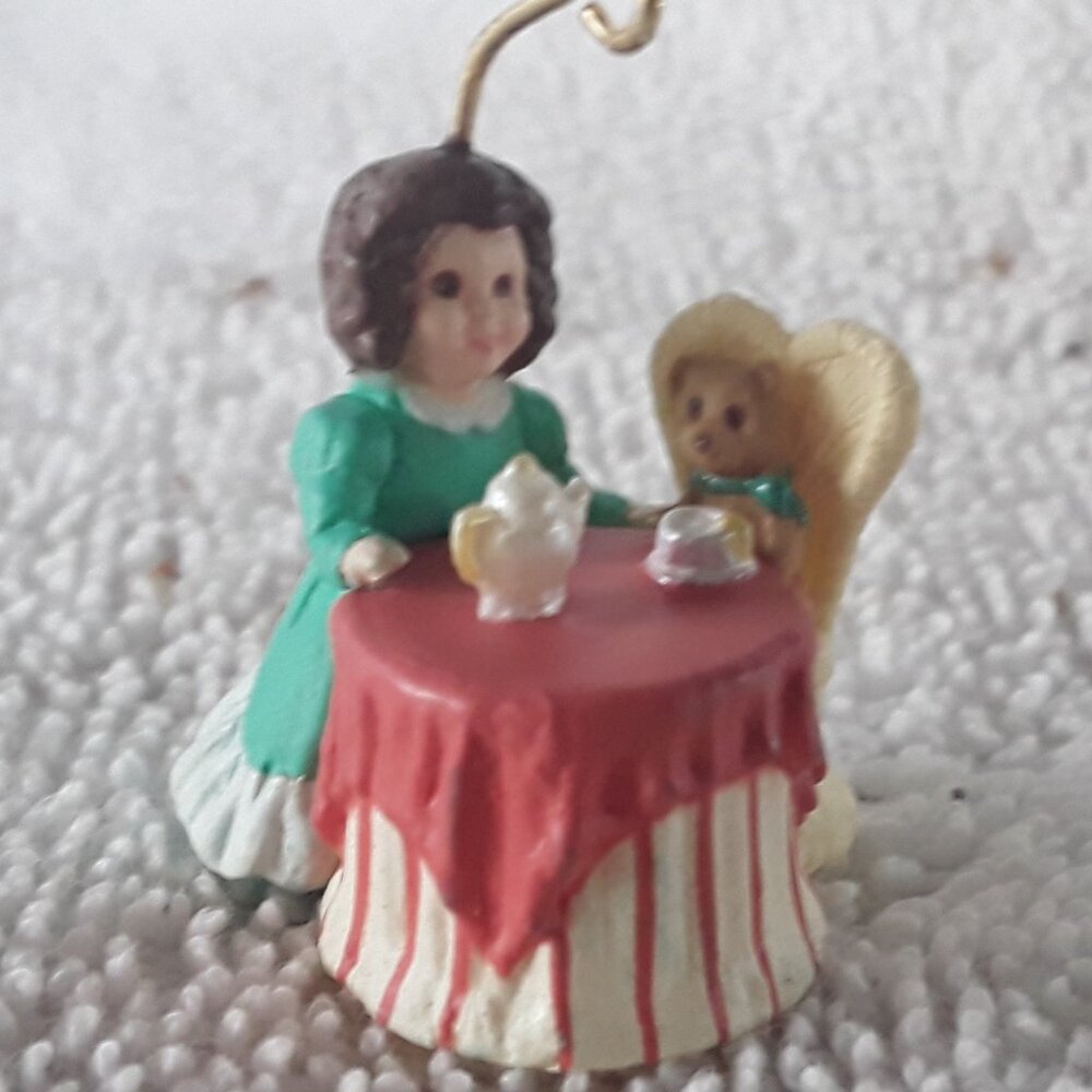 Hallmark Miniature Ornament- Tea with Teddy, 1994, no box